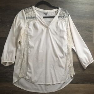 White vanity blouse.